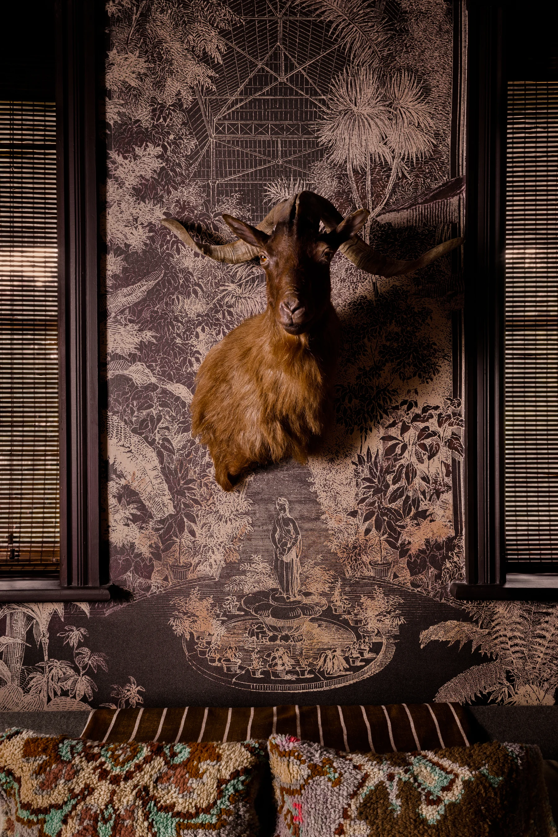 Benjamin Edward Birch Interior Photography Toronto Ontario Canada Fine and Dandy Wallpaper Wallcoverings Midnight in the Garden Leydi Milagros Elle Patille