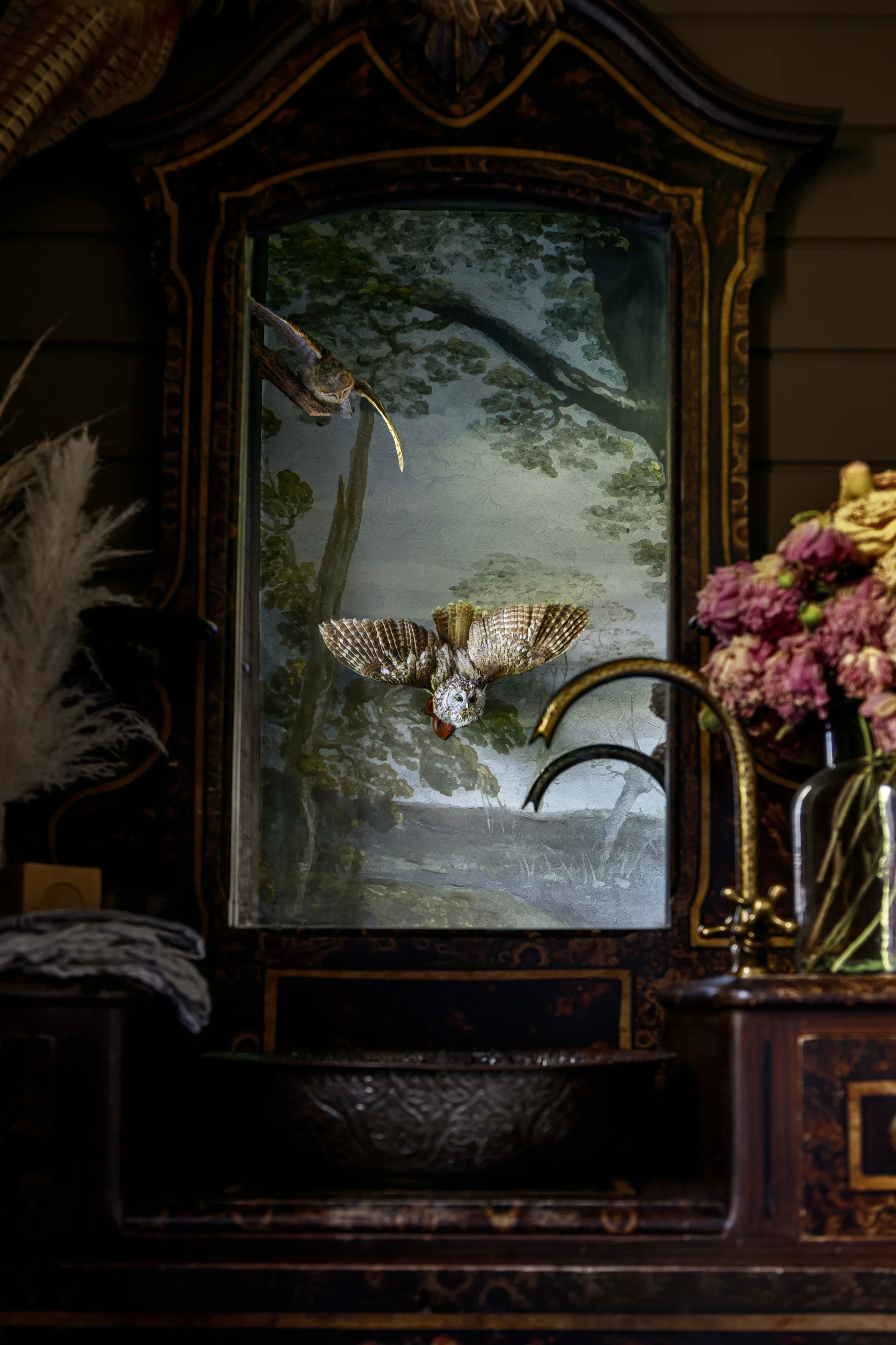 Benjamin Edward Birch Interior Photography Toronto Ontario Canada Fine and Dandy Wallpaper Wallcoverings Imaginarium Mystic Powder Room Leydi Milagros Elle Patille